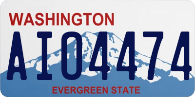 WA license plate AIO4474