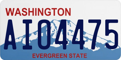 WA license plate AIO4475