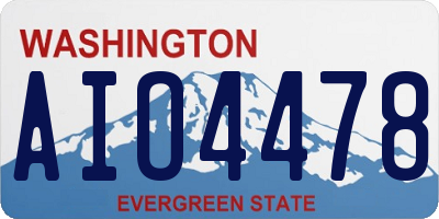 WA license plate AIO4478