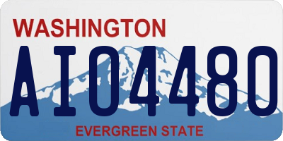 WA license plate AIO4480