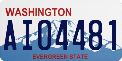 WA license plate AIO4481