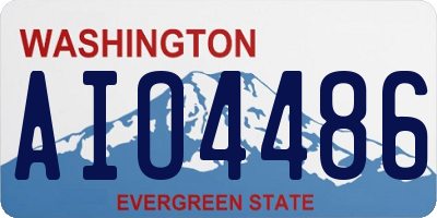 WA license plate AIO4486