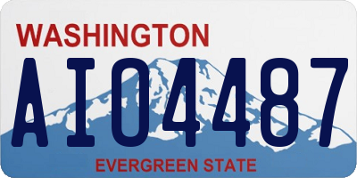 WA license plate AIO4487