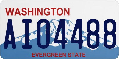 WA license plate AIO4488