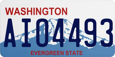 WA license plate AIO4493