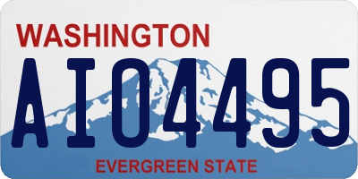 WA license plate AIO4495