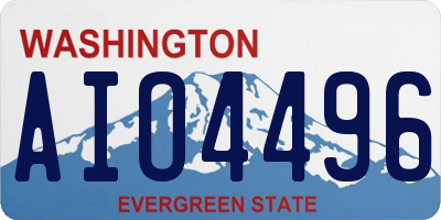 WA license plate AIO4496