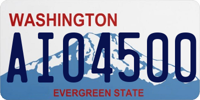 WA license plate AIO4500