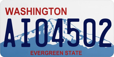 WA license plate AIO4502