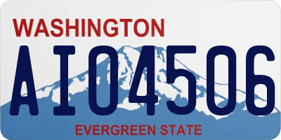 WA license plate AIO4506