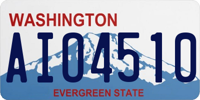 WA license plate AIO4510