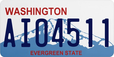 WA license plate AIO4511