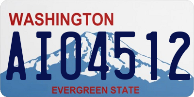 WA license plate AIO4512