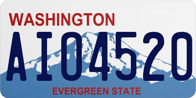 WA license plate AIO4520