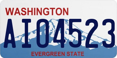 WA license plate AIO4523