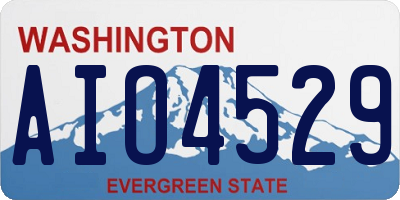WA license plate AIO4529