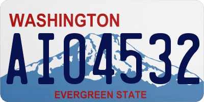 WA license plate AIO4532