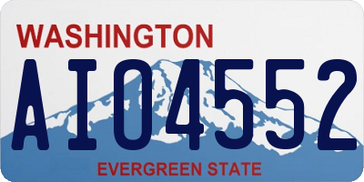 WA license plate AIO4552