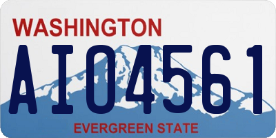 WA license plate AIO4561