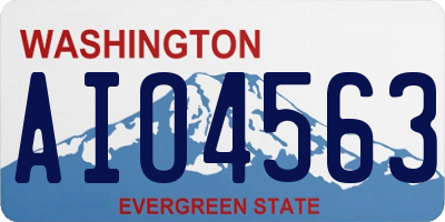 WA license plate AIO4563