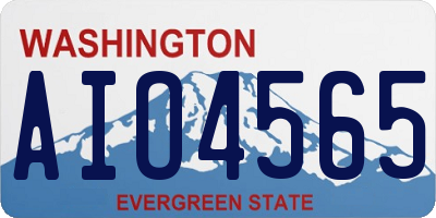WA license plate AIO4565