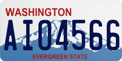 WA license plate AIO4566