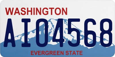 WA license plate AIO4568