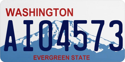 WA license plate AIO4573