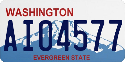 WA license plate AIO4577