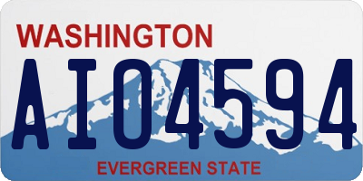 WA license plate AIO4594