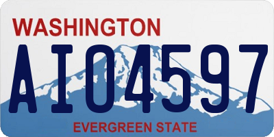 WA license plate AIO4597