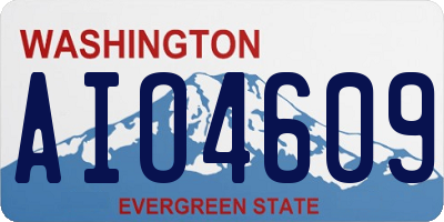 WA license plate AIO4609