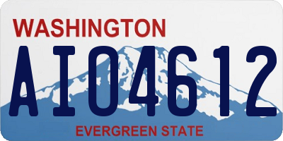 WA license plate AIO4612