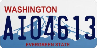 WA license plate AIO4613