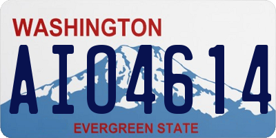 WA license plate AIO4614