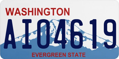 WA license plate AIO4619