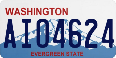 WA license plate AIO4624