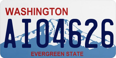 WA license plate AIO4626