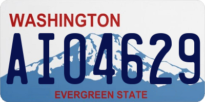 WA license plate AIO4629