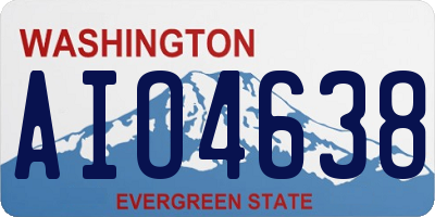 WA license plate AIO4638