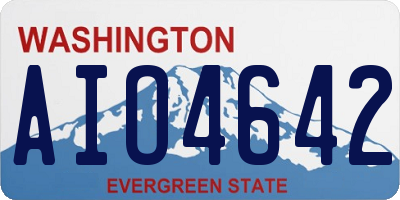 WA license plate AIO4642