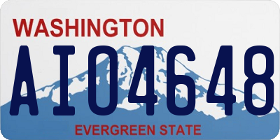 WA license plate AIO4648