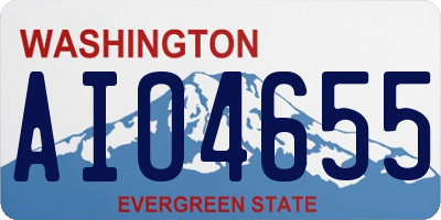 WA license plate AIO4655