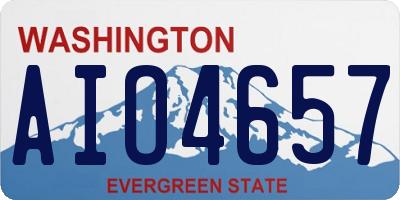 WA license plate AIO4657