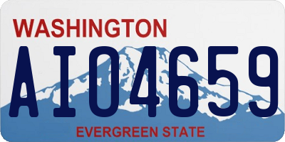 WA license plate AIO4659