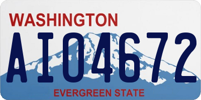 WA license plate AIO4672