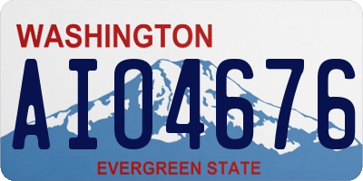 WA license plate AIO4676