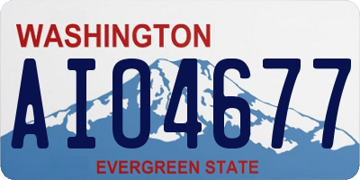 WA license plate AIO4677