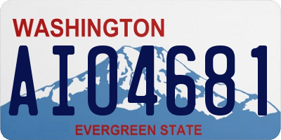 WA license plate AIO4681