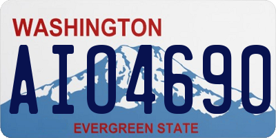 WA license plate AIO4690